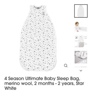 Woolino Baby Sleep Bag in Star White